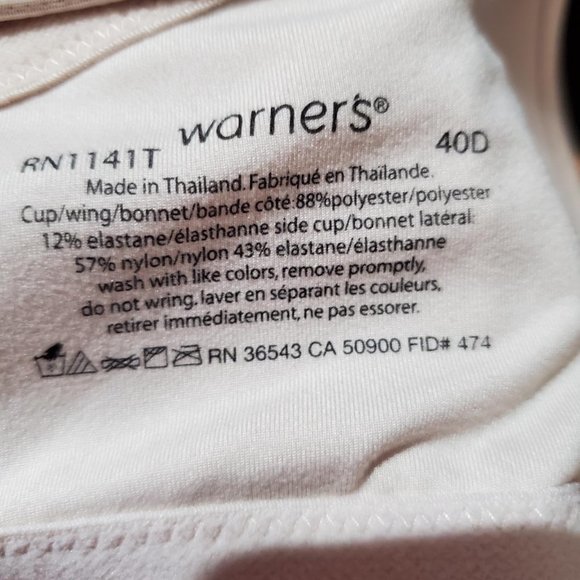 Warners 40D Bra Padded Wide Straps Beige - Picture 4 of 4